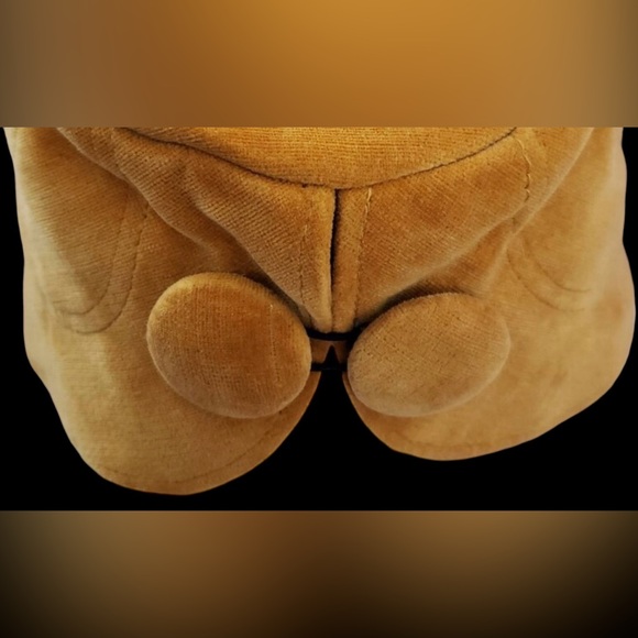 Vintage 1950s Cloche Hat Gold Velvet Unique Button Accents Adjustable - Picture 8 of 8